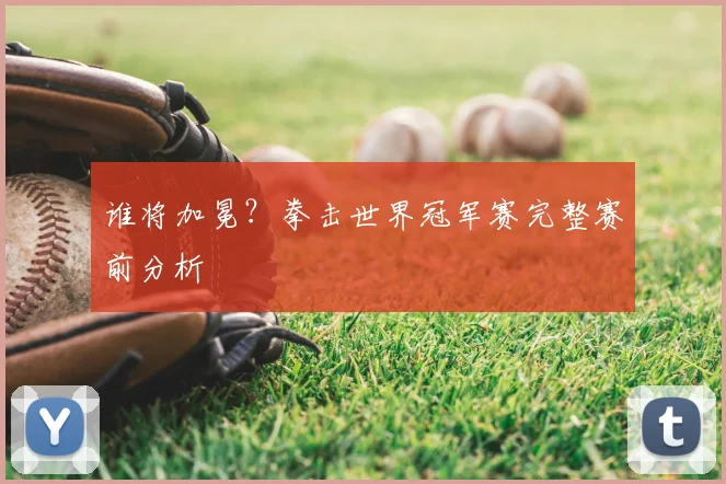 谁将加冕？拳击世界冠军赛完整赛前分析